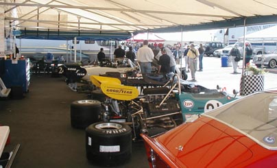 Under awning at Monterey Historics